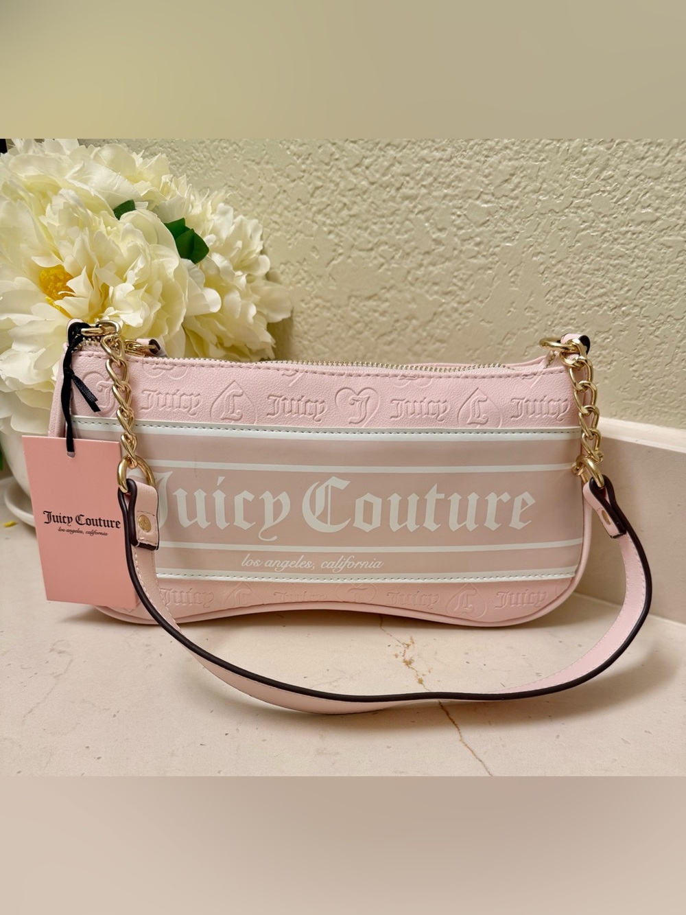 Juicy Couture Pink Logo Shoulder Bag
